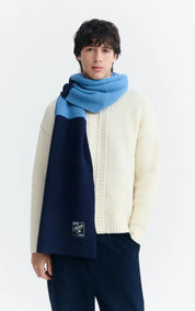 Thinking Mu CERVINO BLUE GHEDE SCARF