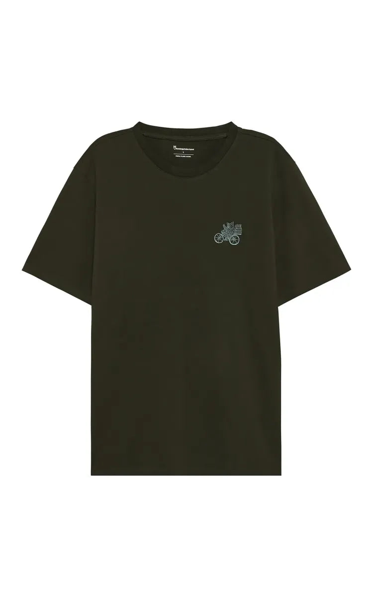 KnowledgeCotton Apparel T-shirt Chest Embroidery