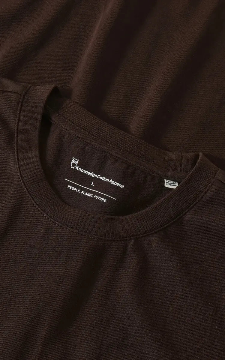 KnowledgeCotton Apparel T-shirt Chest Embroidery