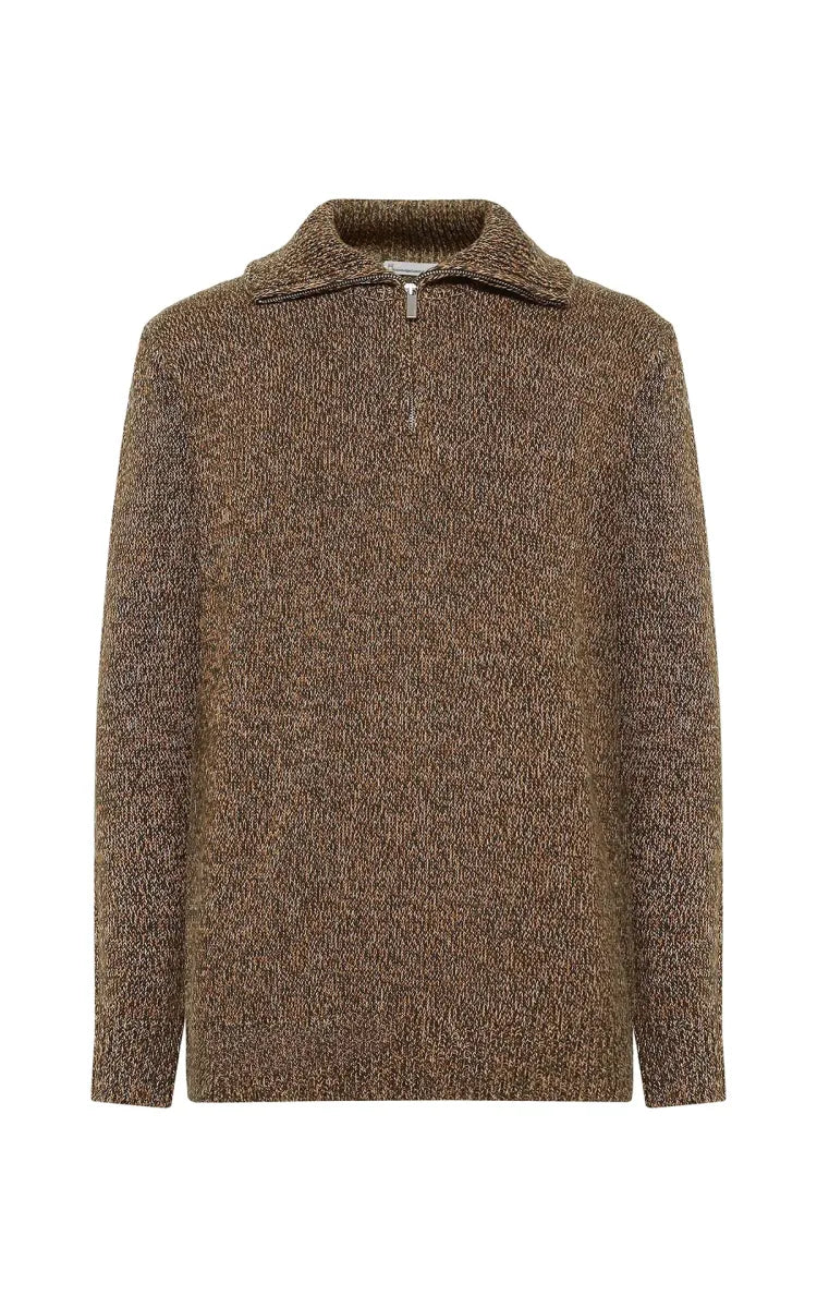 KnowledgeCotton Apparel Quater zip sweater