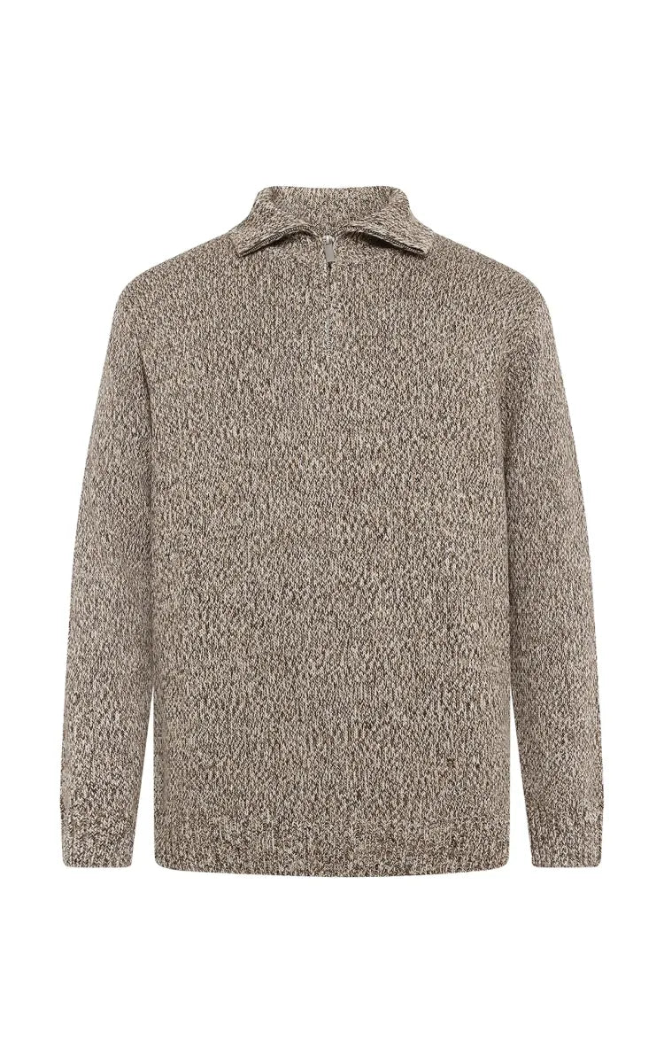 KnowledgeCotton Apparel Quater zip sweater