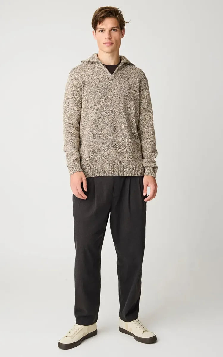 KnowledgeCotton Apparel Quater zip sweater