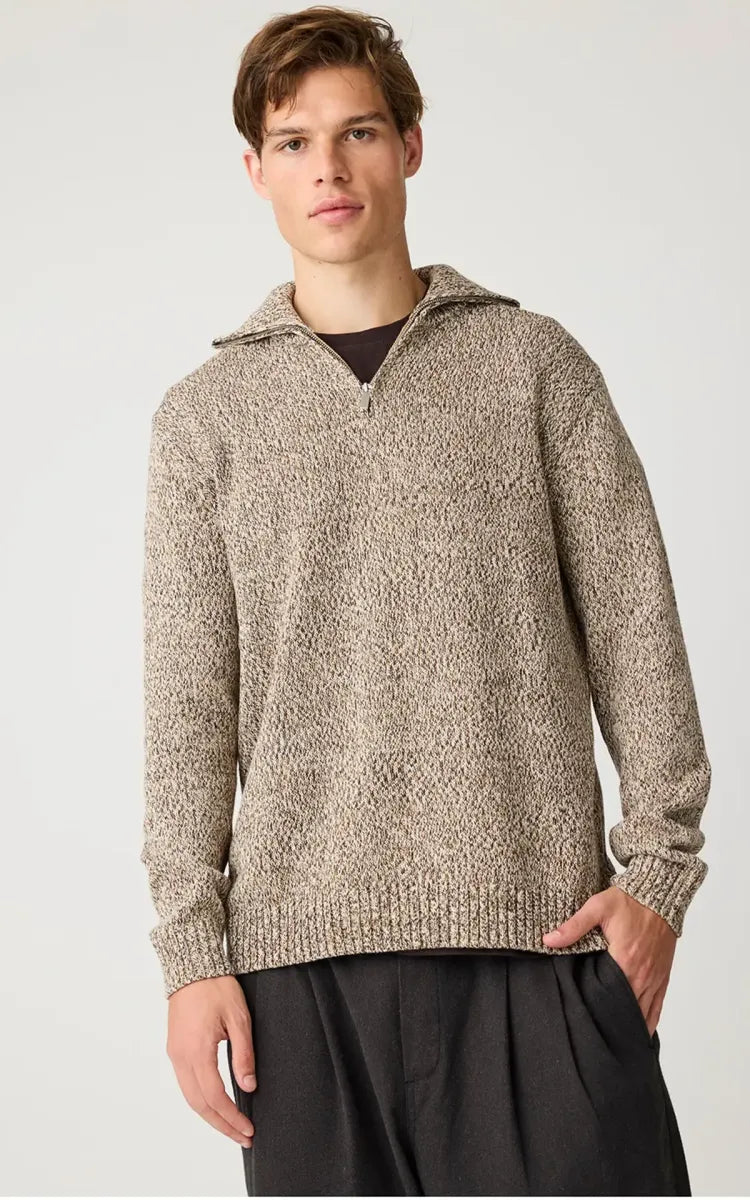 KnowledgeCotton Apparel Quater zip sweater