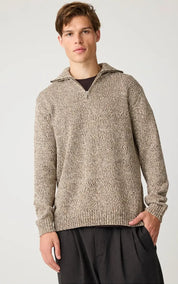 KnowledgeCotton Apparel Quater zip sweater
