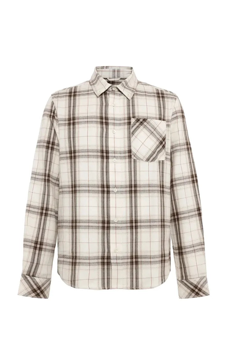 KnowledgeCotton Apparel Dune regular check flannel shirt