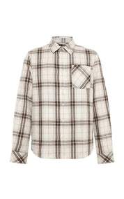 KnowledgeCotton Apparel Dune regular check flannel shirt