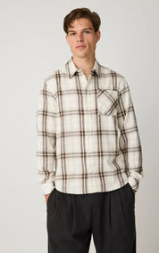 KnowledgeCotton Apparel Dune regular check flannel shirt