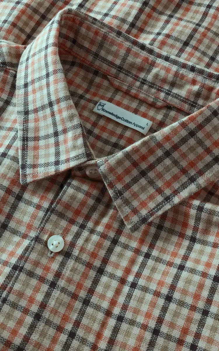 Knowledge Cotton Apparel Dune regular check shirt