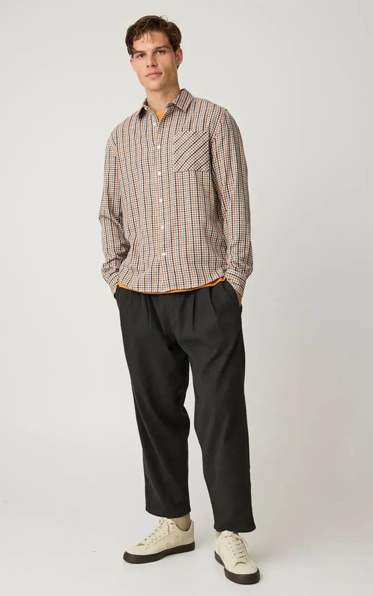 Knowledge Cotton Apparel Dune regular check shirt