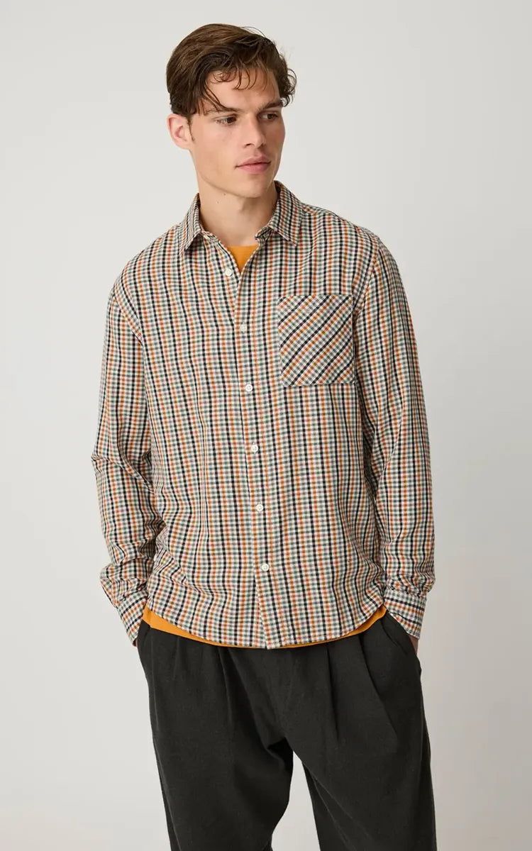 Knowledge Cotton Apparel Dune regular check shirt