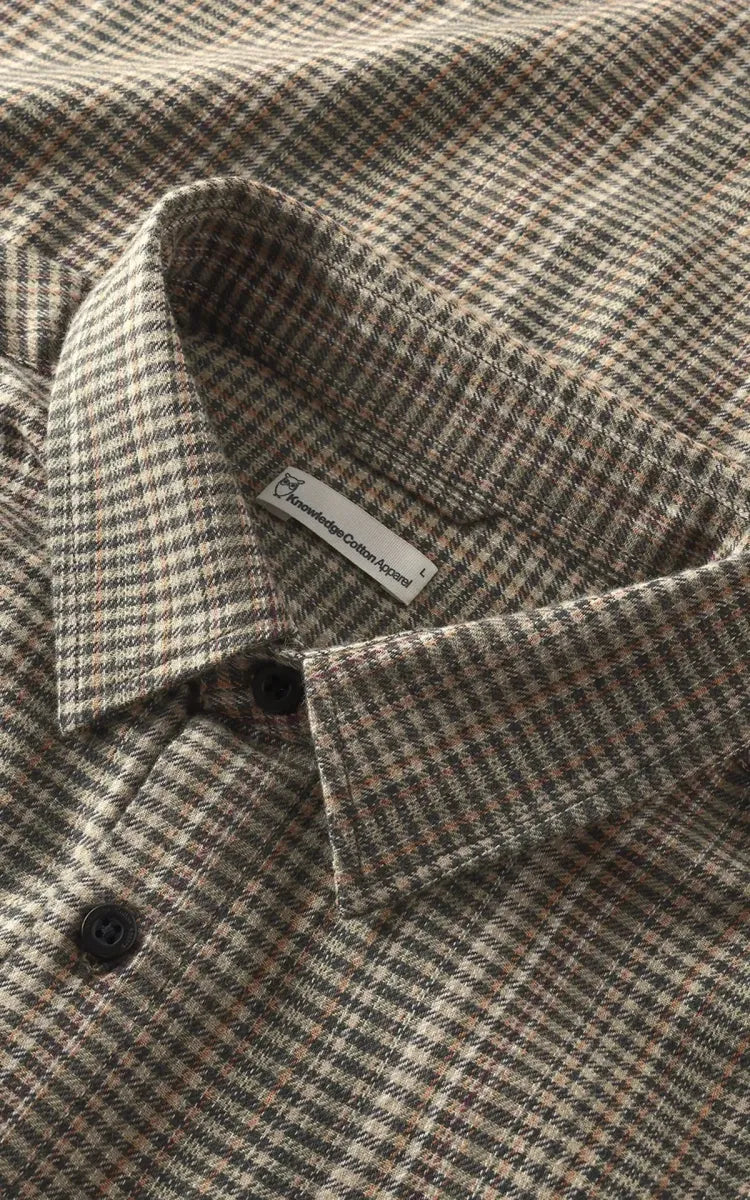 Knowledge Cotton Apparel Dune regular check shirt