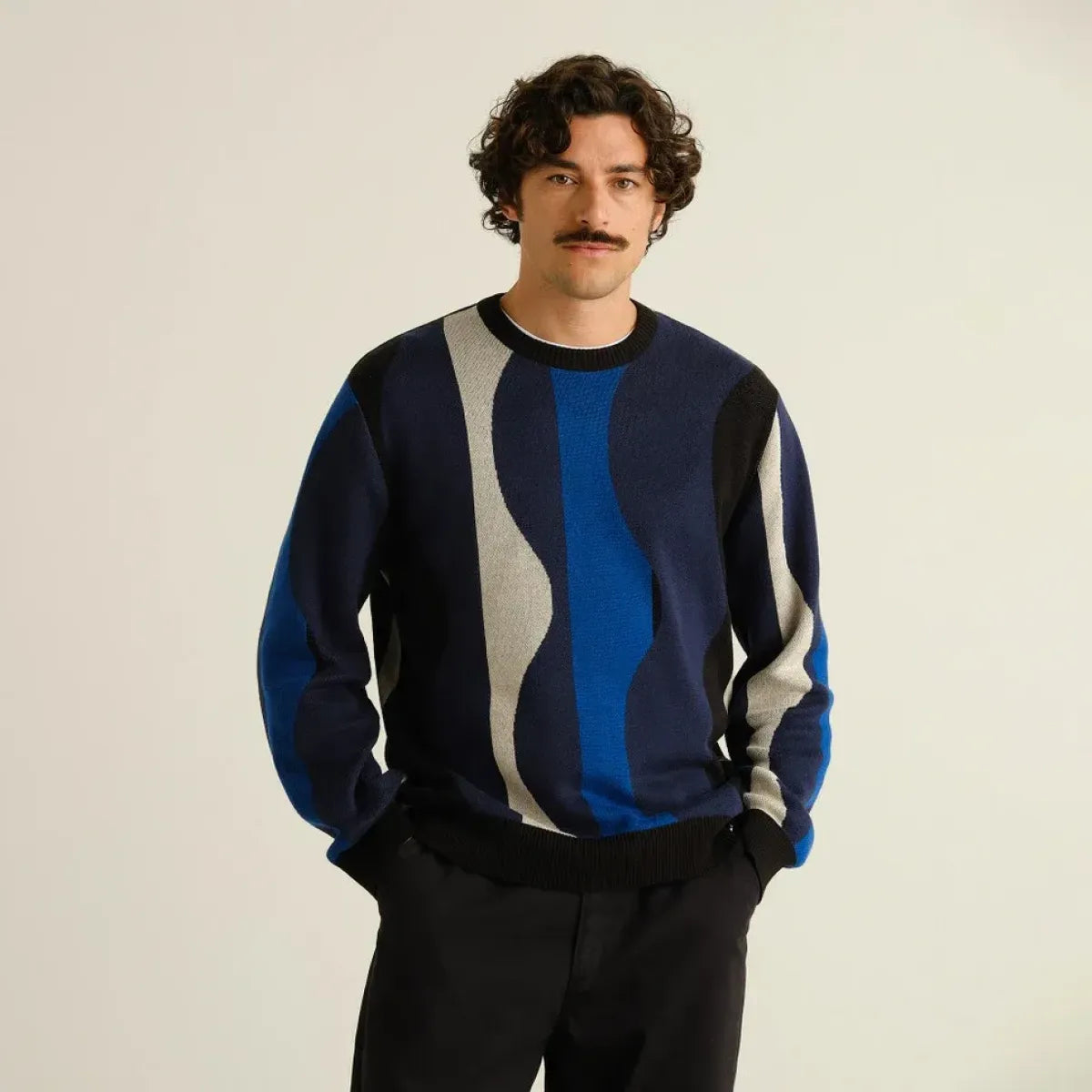 Dedicated Sweater Mora Wavy Stripe