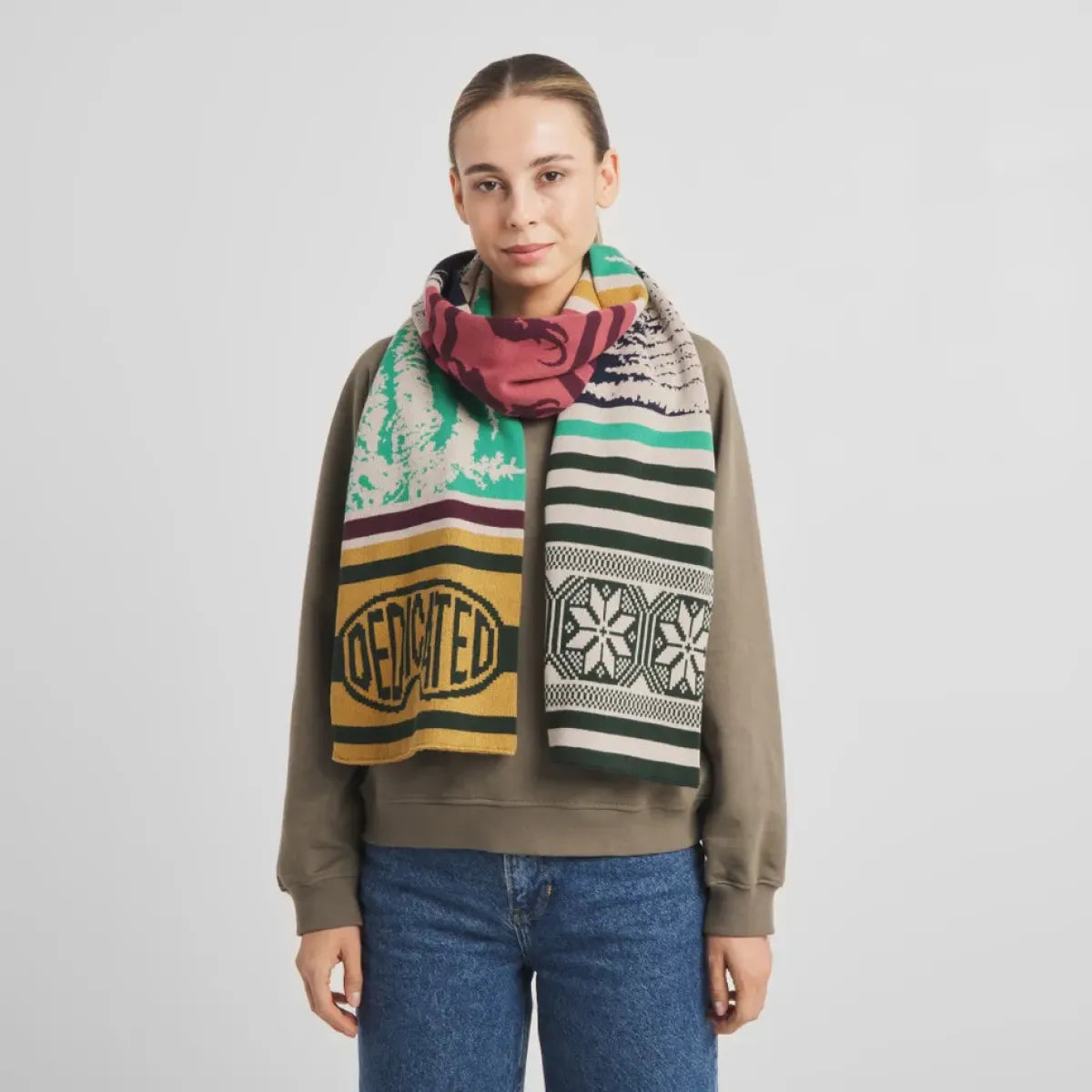 Dedicated Scarf Rossberga Retro Ski Blocks