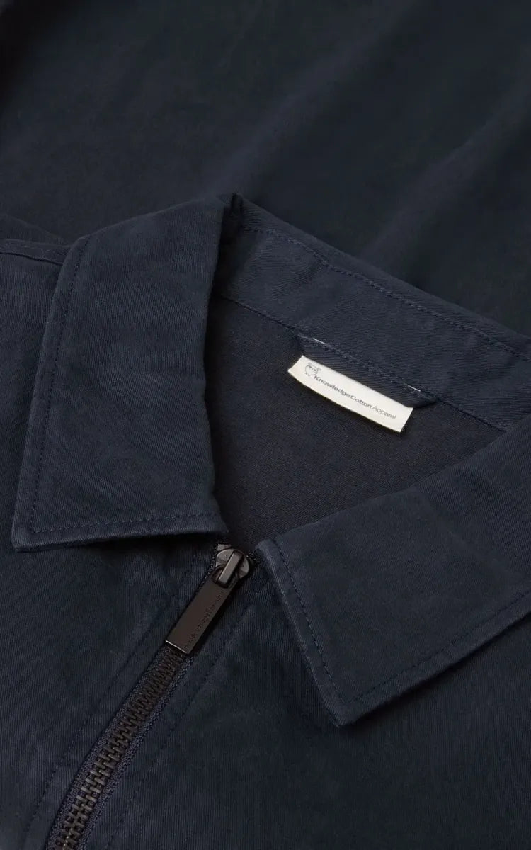 KnowledgeCotton Apparel Twill zip overshirt