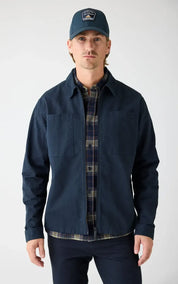 KnowledgeCotton Apparel Twill zip overshirt