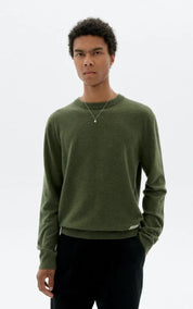 Thinking Mu DARK GREEN LUCIEN KNITTED SWEATER