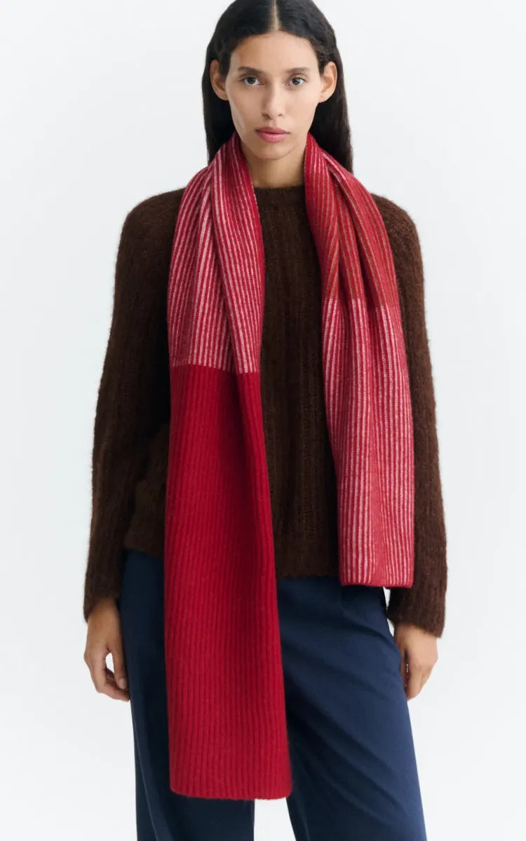 Thinking Mu ELBRUS RED GHEDE SCARF
