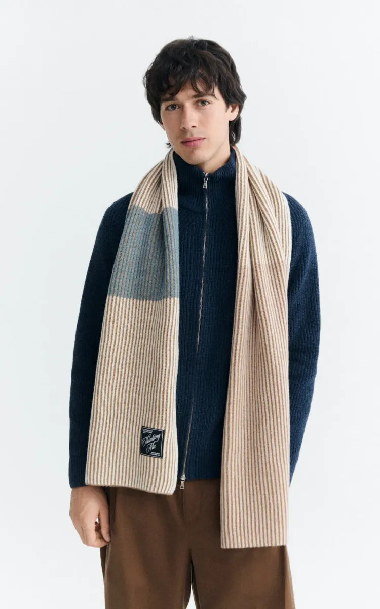 Thinking Mu ELBRUS BEIGE GHEDE SCARF