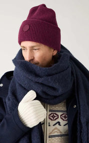 KnowledgeCotton Apparel Wool badge beanie