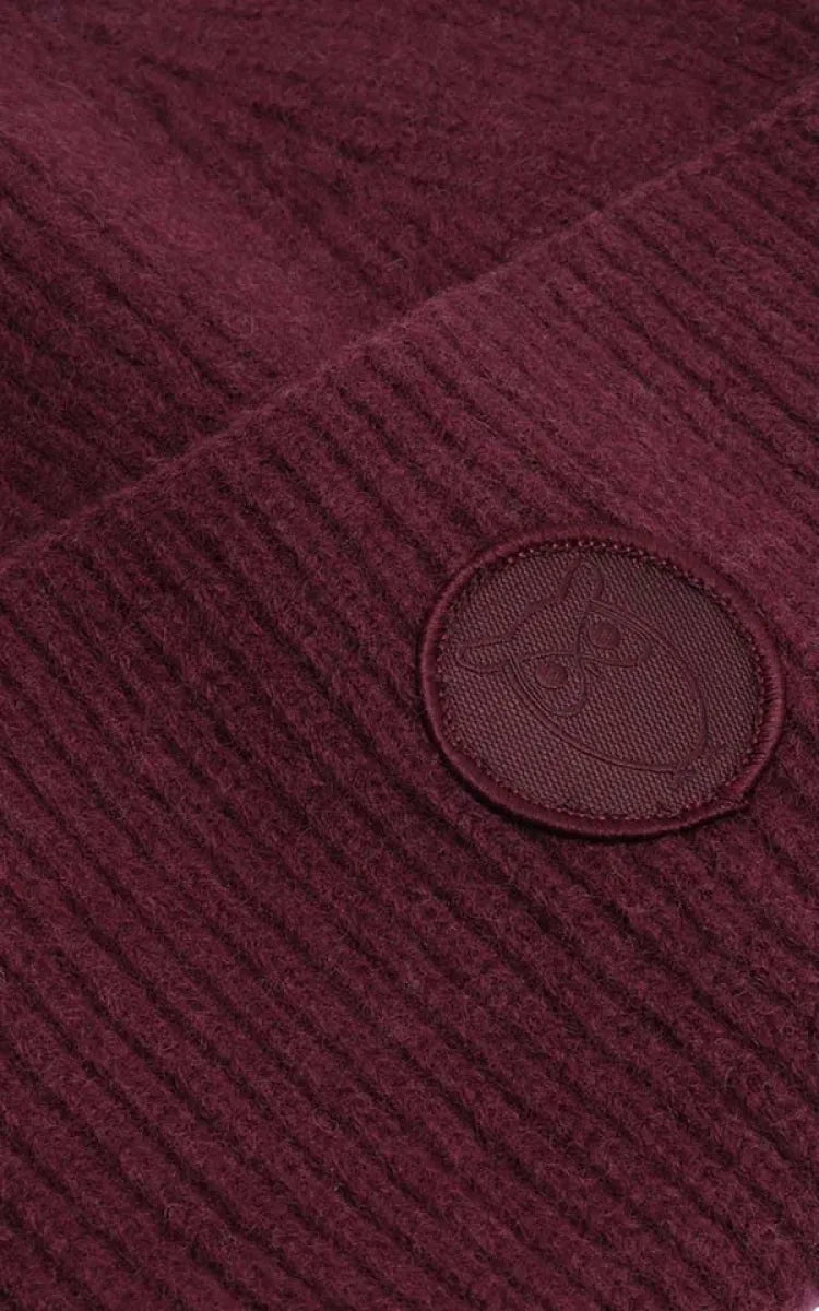 KnowledgeCotton Apparel Wool badge beanie