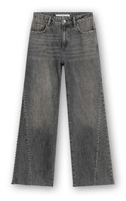 Homage Jeans Mid Waist Straight Leg With Studs
