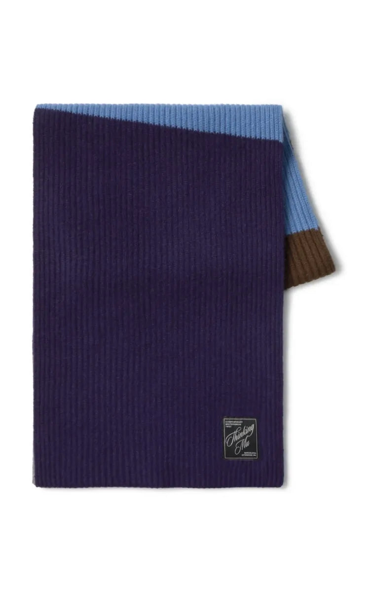 Thinking Mu CERVINO BLUE GHEDE SCARF