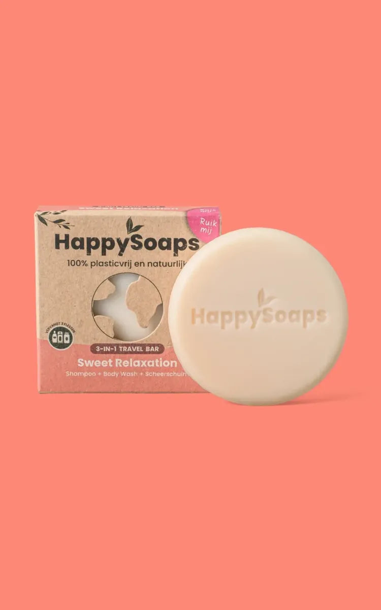 HappySoaps 3 -1 Travel Wash Bar - Sweet Relaxation