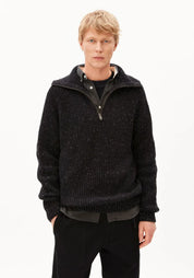 ARMEDANGELS Tweed Knit Half-zip Sweater