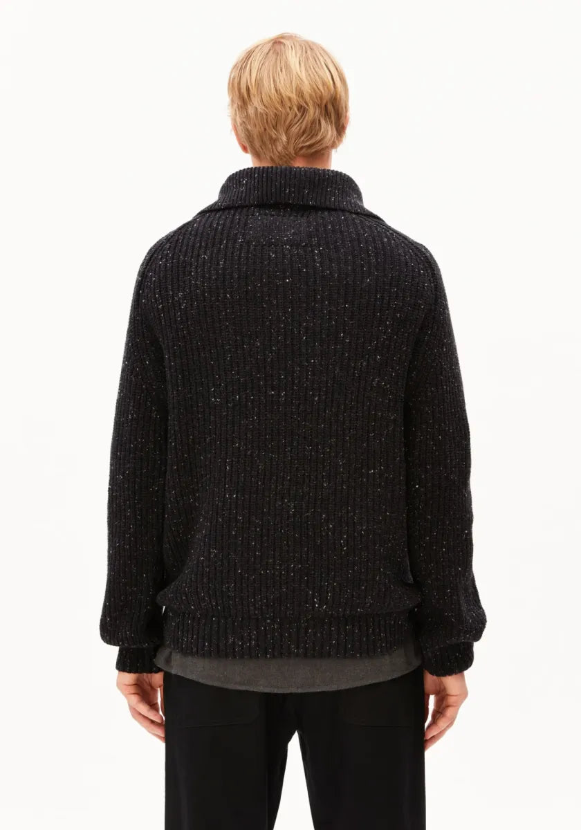 ARMEDANGELS Tweed Knit Half-zip Sweater