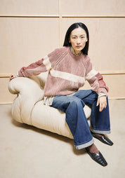 ARMEDANGELS Rib Knit Sweater with Artwork
