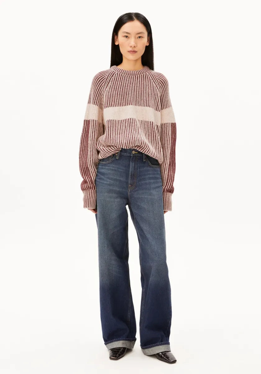 ARMEDANGELS Rib Knit Sweater with Artwork