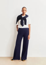Basic Wide Leg Jersey Trousers