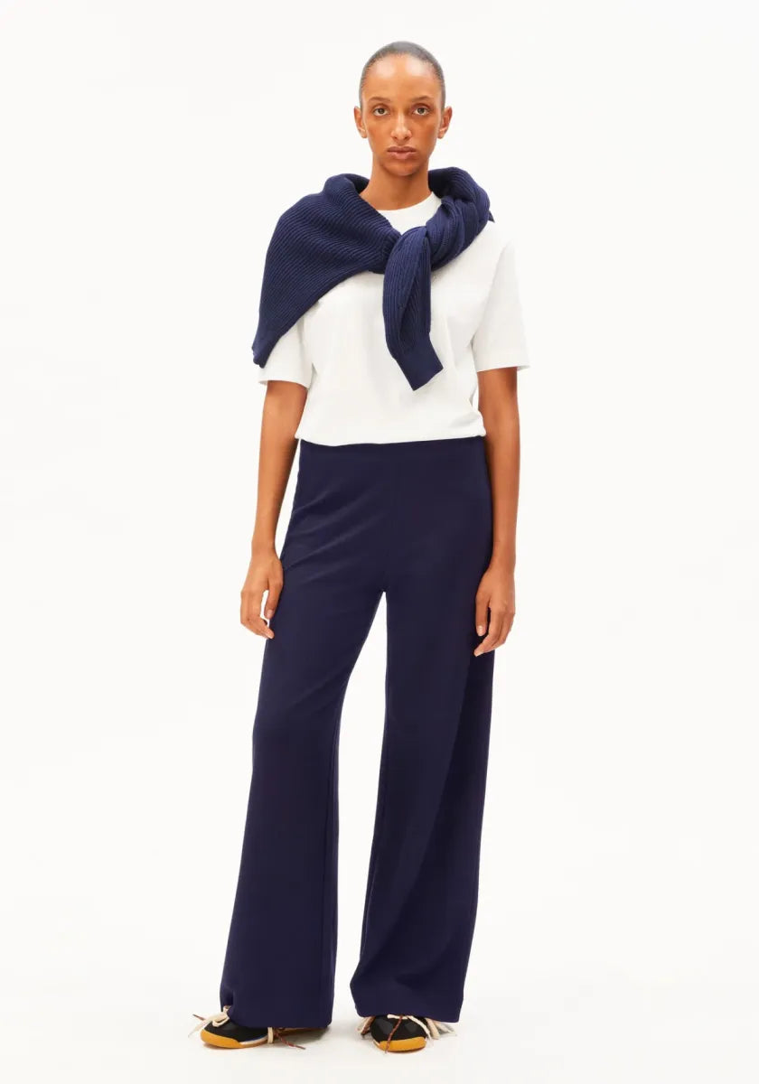 ARMEDANGELS Basic Wide Leg Jersey Trousers