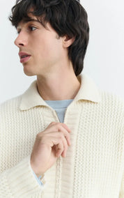 Thinking Mu ECRU OSKAR KNITTED SWEATER