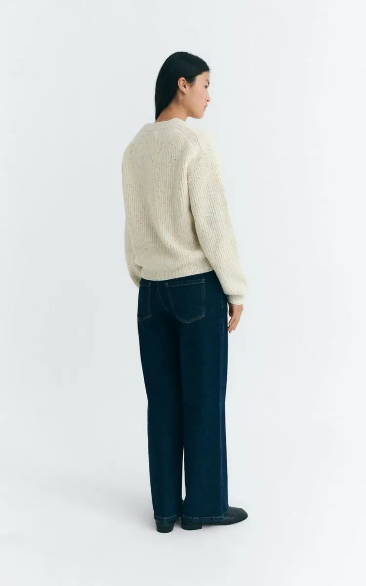 Thinking Mu ECRU CARMEN KNITTED SWEATER
