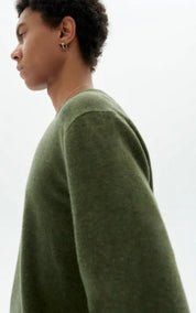 Thinking Mu DARK GREEN LUCIEN KNITTED SWEATER