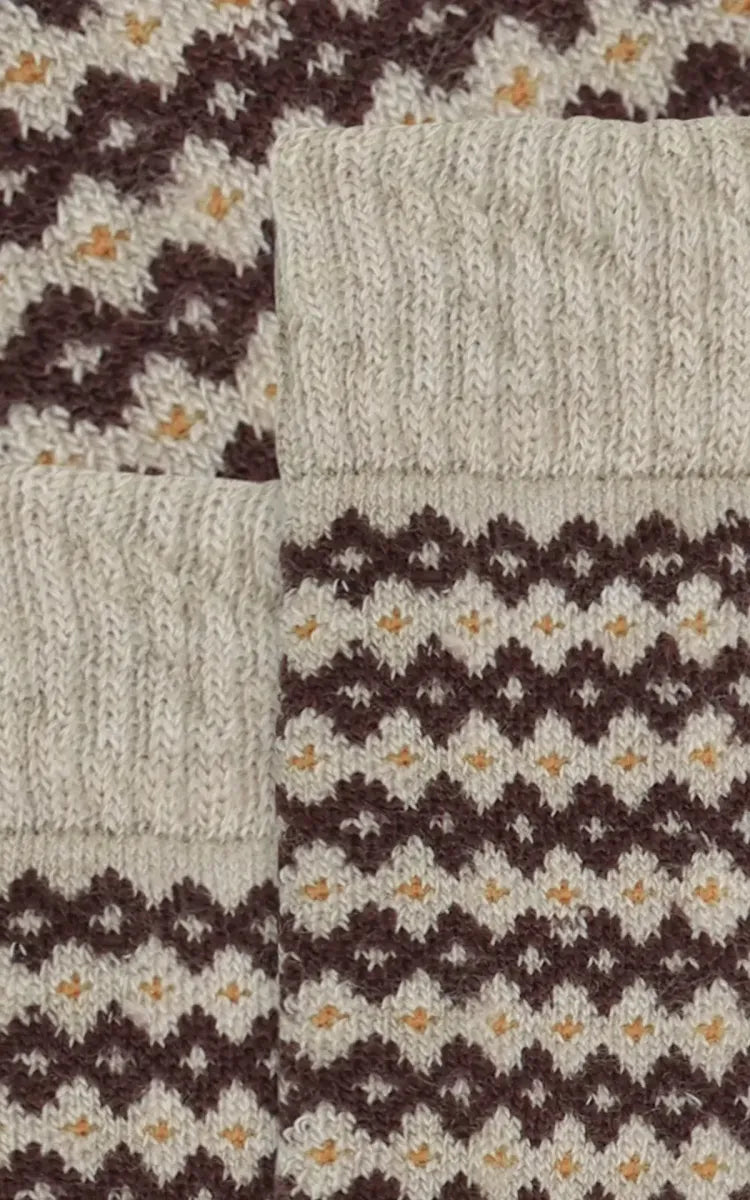 KnowledgeCotton Apparel Wool jacquard socks