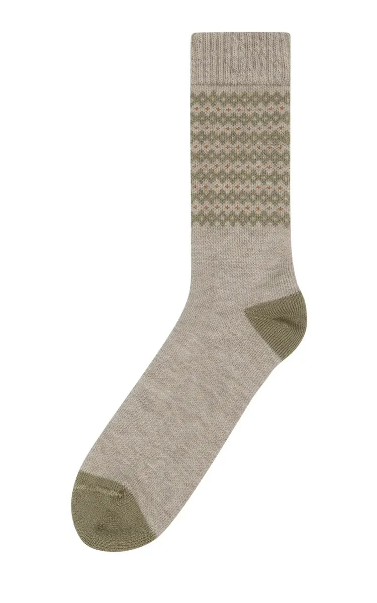 KnowledgeCotton Apparel Wool jacquard socks
