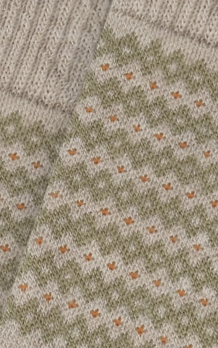 KnowledgeCotton Apparel Wool jacquard socks