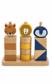 Trixie Wooden Animal Toy Blocks Stacker