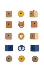 Trixie Wooden Animal Toy Blocks Stacker