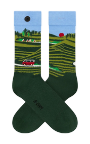 A-dam Underwear Casual Socks Green Roadtrip