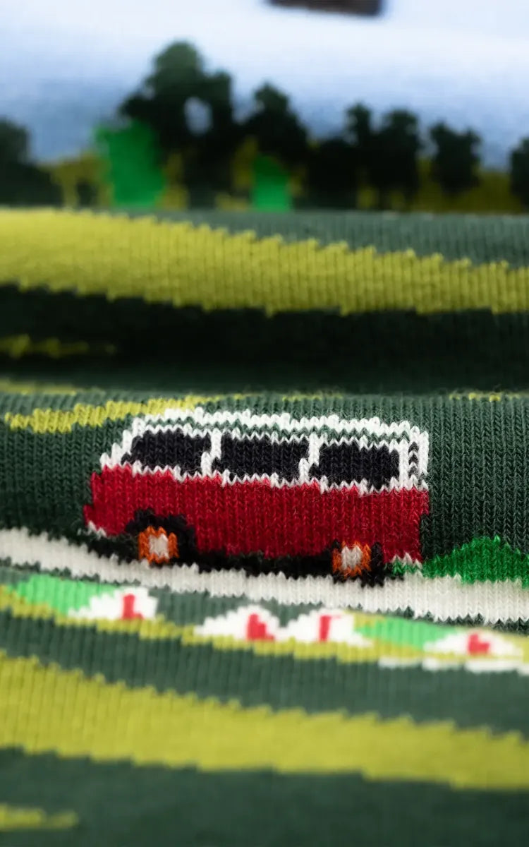 A-dam Underwear Casual Socks Green Roadtrip