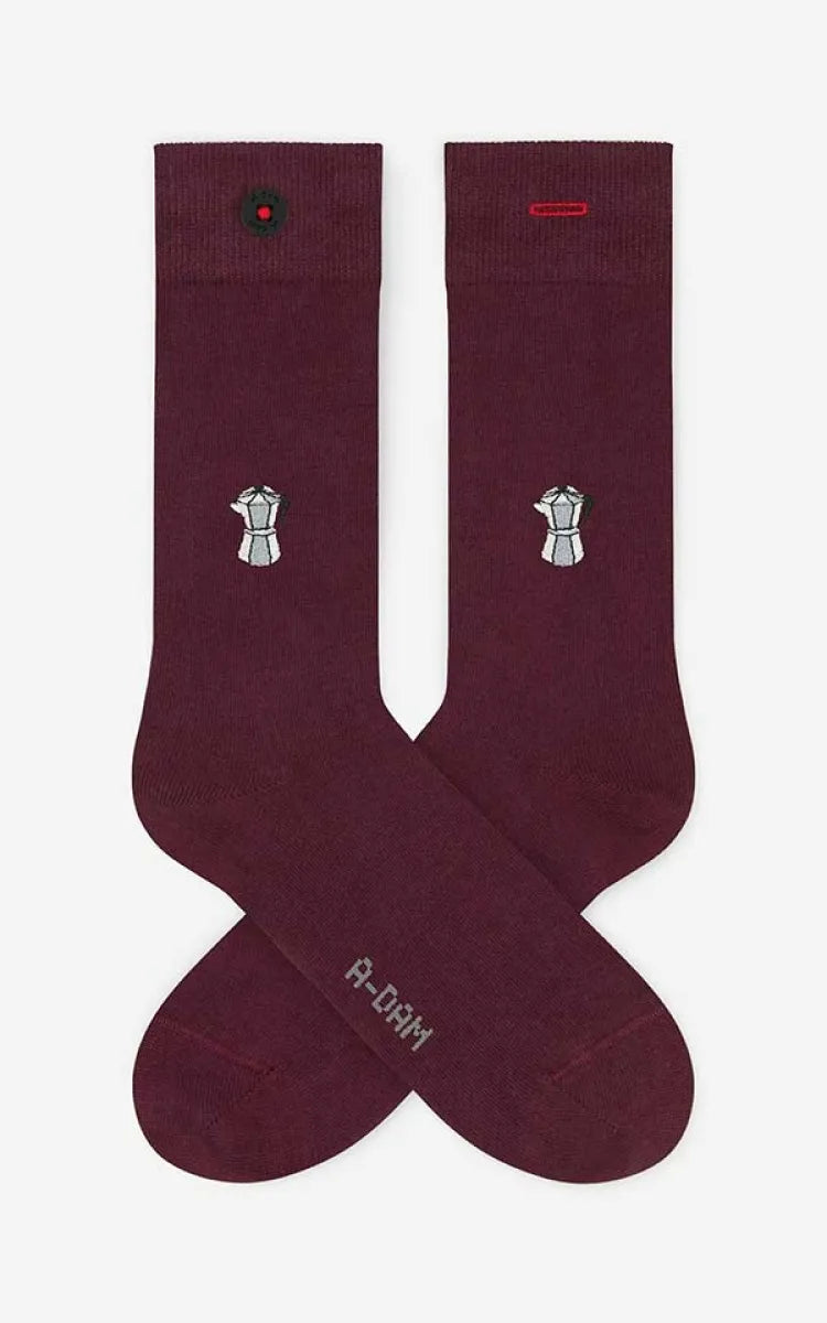 A-dam Underwear Socks Casual Percolator Burgundy