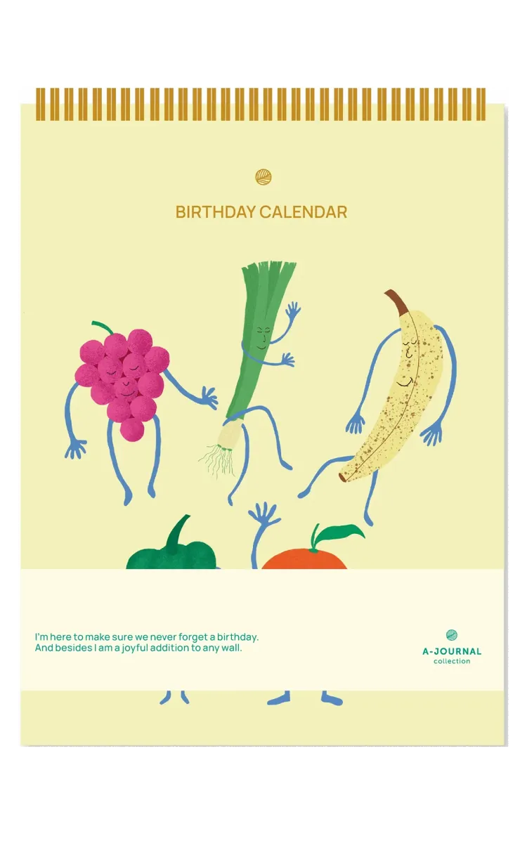 A-Journal Calendar Birthday Fruity