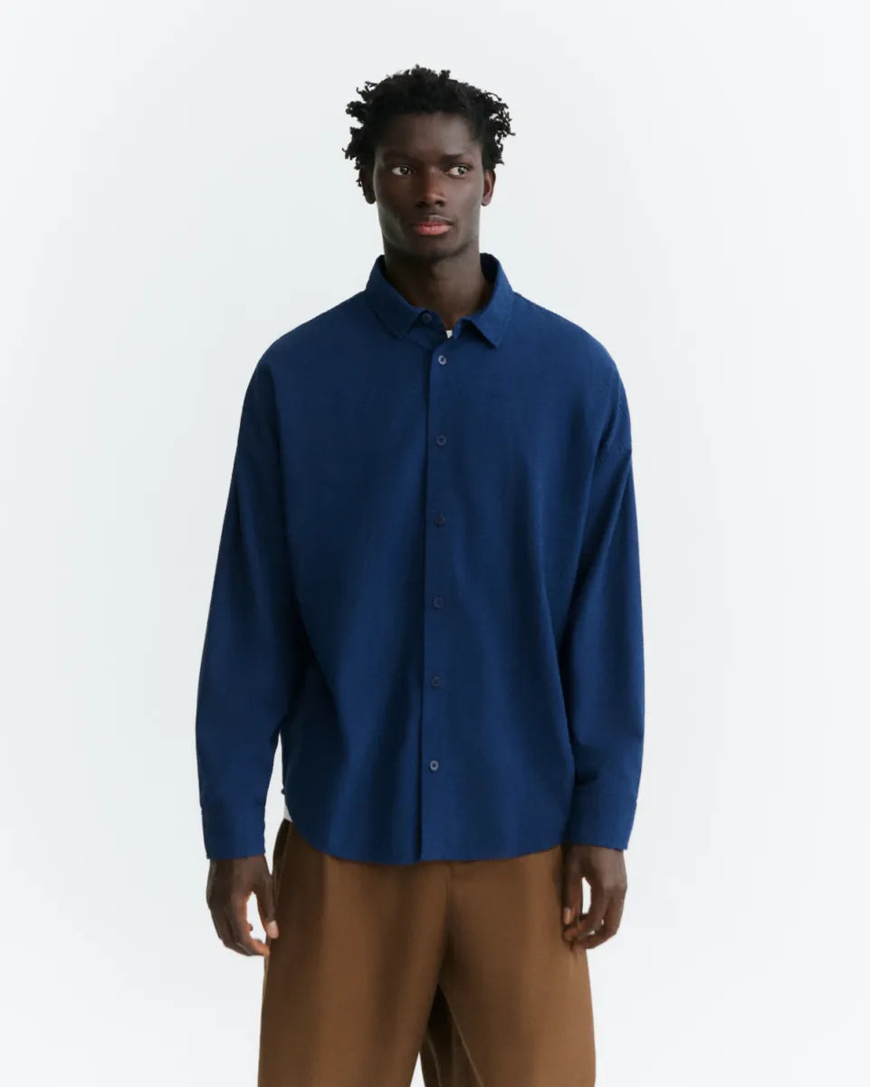 Thinking MU Oversize Seersucker Haru Shirt
