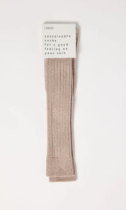 Lanius Socks Knee High With Ribs GOTS