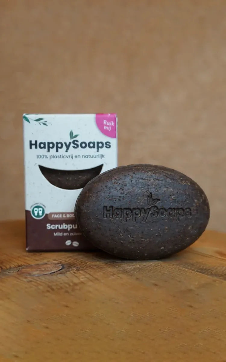 HappySoaps Face & Body Scrub Bar - Scrubpuccino