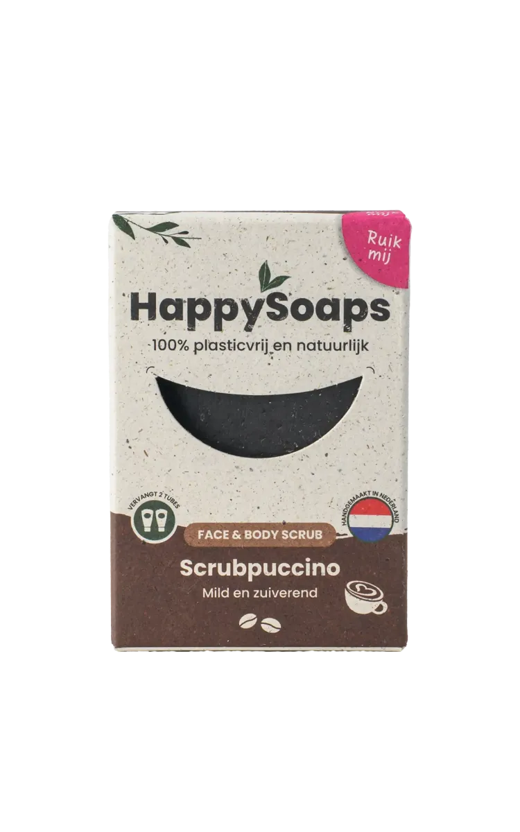 HappySoaps Face & Body Scrub Bar - Scrubpuccino