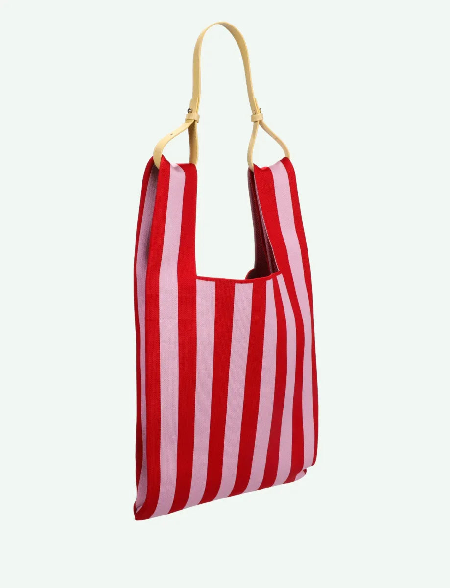 Sticky Sis Club Market Bag Knitted Stripes